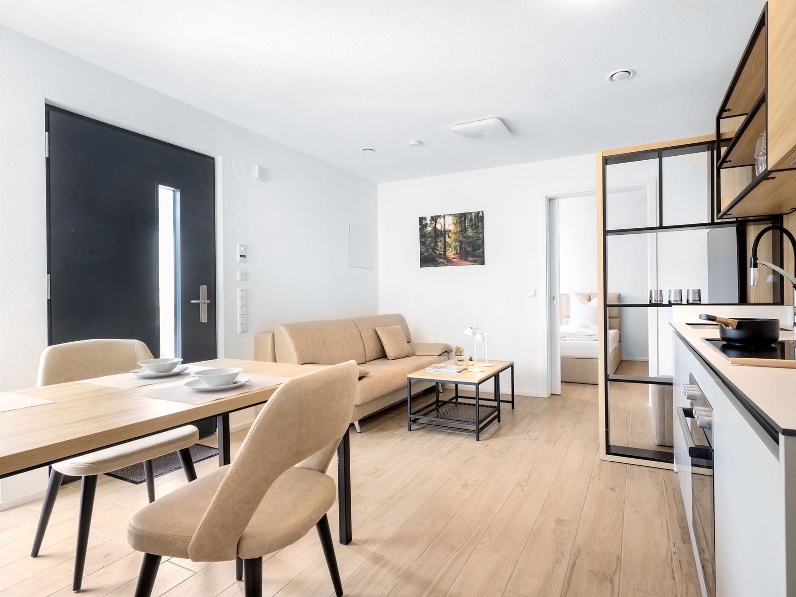Living space of the step-free unit